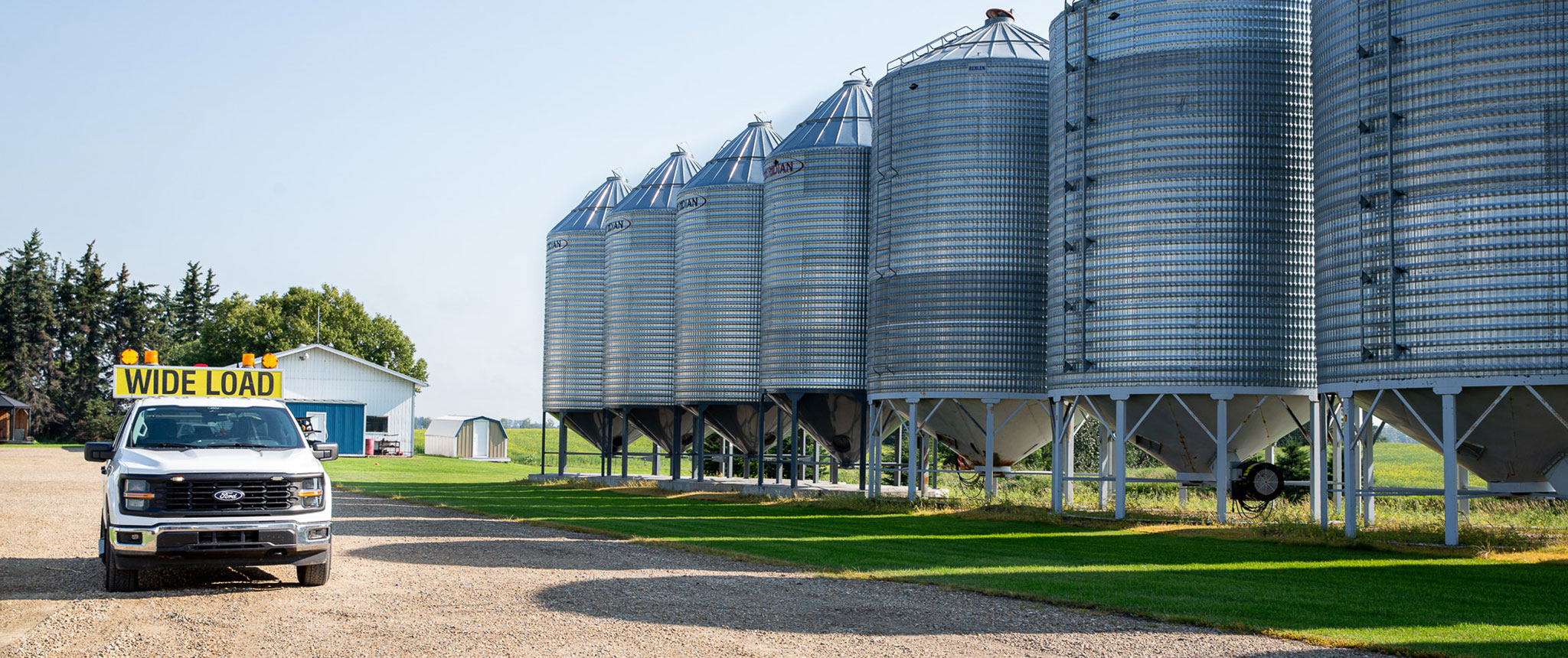 Grain Bins By Road